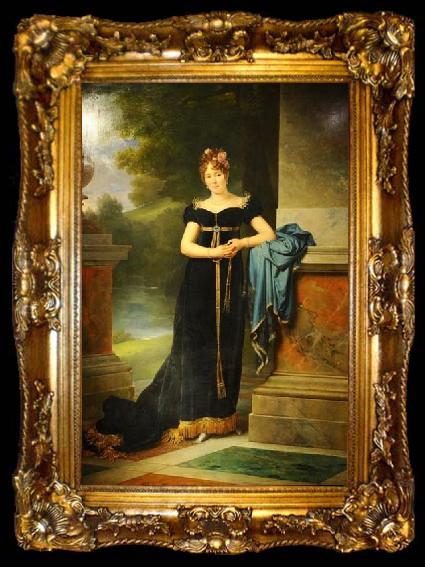 framed  Francois Pascal Simon Gerard Portrait of Marie Laczy, ta009-2